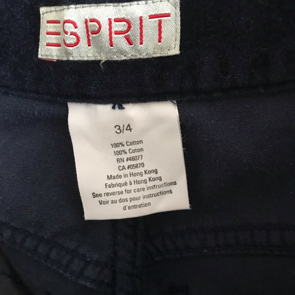 🍂Esprit Women’s Velvet Blue Navy Straight Pants🍂 - Picture 4 of 5